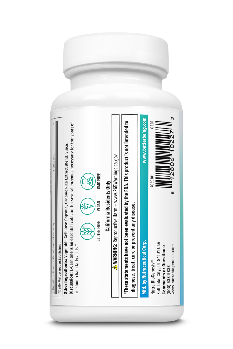 cga and l carnitine L-Carnitine – Nutra Biogenesis